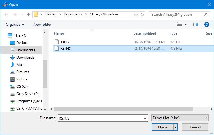.INS files being migrated